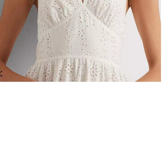 Ralph Lauren Cotton Eyelet Halter Dress; NWT; Size 8 - Picture 4 of 6
